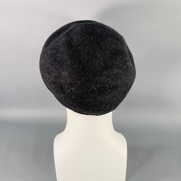 VINTAGE Grey Charcoal Felt Wool Flat Cap Hat - Picture 4 of 6